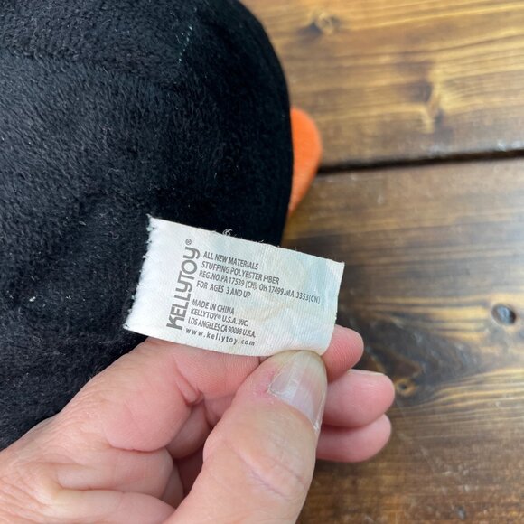 Kelly Toy Pirate Skeleton Plush Toy 2016 Orange Black Eye Patch Stuffed Animal - Picture 6 of 10